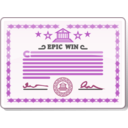 download Certificate clipart image with 90 hue color