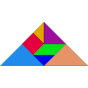download Tangram clipart image with 180 hue color