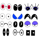 download Eyes clipart image with 225 hue color