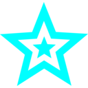 download Red Star In Star clipart image with 180 hue color