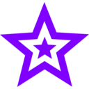 download Red Star In Star clipart image with 270 hue color