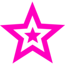 download Red Star In Star clipart image with 315 hue color