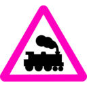 download Roadsign Train clipart image with 315 hue color