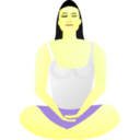 download Lady In Meditation clipart image with 45 hue color