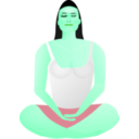 download Lady In Meditation clipart image with 135 hue color