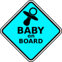 download Baby On Board clipart image with 135 hue color