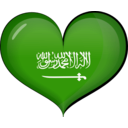 download Saudi Arabia Heart Flag clipart image with 315 hue color