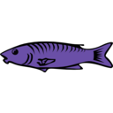 download Blue Fish clipart image with 45 hue color