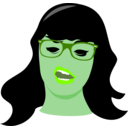 download Arrogant Girl clipart image with 90 hue color