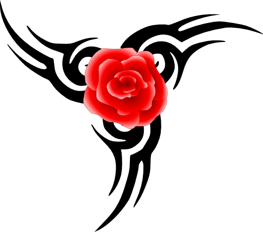 Tribal Tattoo With Rose