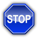 download Stop Signal clipart image with 225 hue color