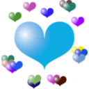 download Red Heart clipart image with 225 hue color