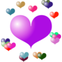 download Red Heart clipart image with 315 hue color