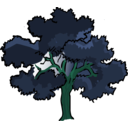 download Oak Tree clipart image with 135 hue color