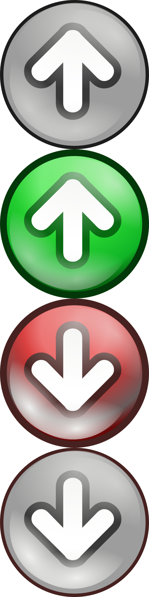 Shiny Green Red Voting Arrows