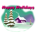 download Happy Holidays clipart image with 270 hue color