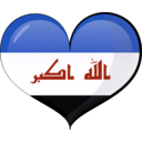 download Iraq Heart Flag clipart image with 225 hue color