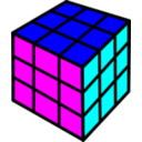 download Rubik Cube clipart image with 180 hue color