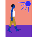 download Walk clipart image with 180 hue color
