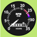 download Cessna Type Aircraft Tachometer clipart image with 225 hue color