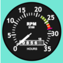 download Cessna Type Aircraft Tachometer clipart image with 315 hue color