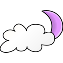 download Weather Symbols Cloudy Night clipart image with 225 hue color