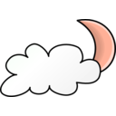 download Weather Symbols Cloudy Night clipart image with 315 hue color