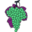 download Grape Cluster clipart image with 225 hue color
