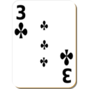 White Deck 3 Of Clubs