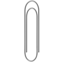 download Paper Clip clipart image with 0 hue color