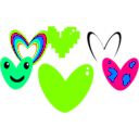 download Heart clipart image with 90 hue color