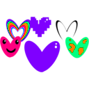 download Heart clipart image with 270 hue color