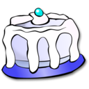download White Cake clipart image with 180 hue color