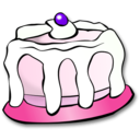 download White Cake clipart image with 270 hue color