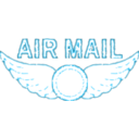 download Vintage Air Mail Rubber Stamp clipart image with 315 hue color