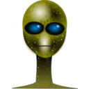 download Alien Face clipart image with 180 hue color