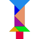 download Tangram clipart image with 180 hue color