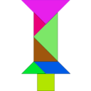 download Tangram clipart image with 270 hue color