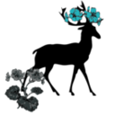 download Crowned Deer clipart image with 180 hue color