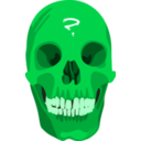 download Green Skull clipart image with 45 hue color