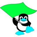 download Tux Bandera clipart image with 135 hue color