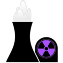 download Nuclear Plant Black clipart image with 225 hue color
