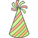 download Green Party Hat clipart image with 315 hue color