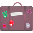 download Suitcase clipart image with 315 hue color