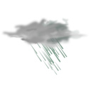 download Weather Icon Heavy Rain clipart image with 315 hue color