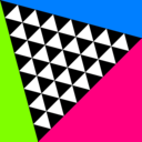 download Square Meets Triangles clipart image with 90 hue color