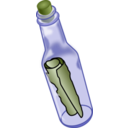 download Message In A Bottle clipart image with 45 hue color