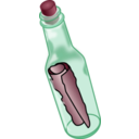 download Message In A Bottle clipart image with 315 hue color