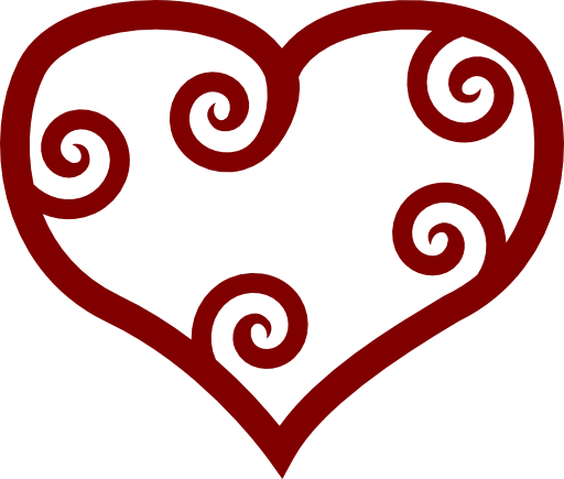 Valentine Red Maori Heart