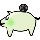 download Piggybank clipart image with 90 hue color